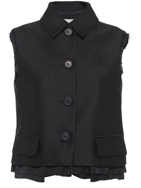 farfetch miu mitu vest.